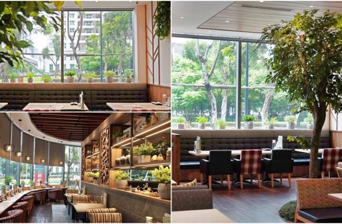 新莊美食│武藏野森珈琲Diner新莊思源店，絕美綠意窗景，城市裡的森林感餐廳。